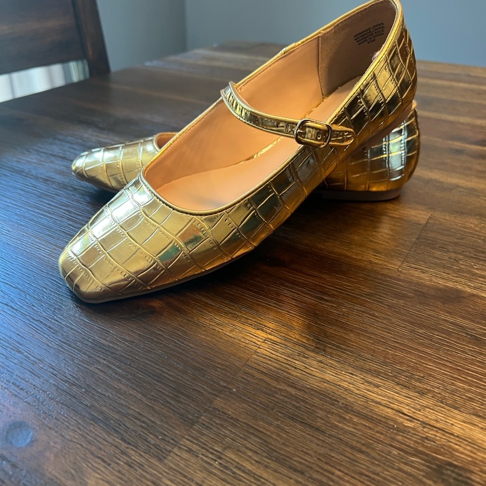 LOFT Goldtone Ballet Flats